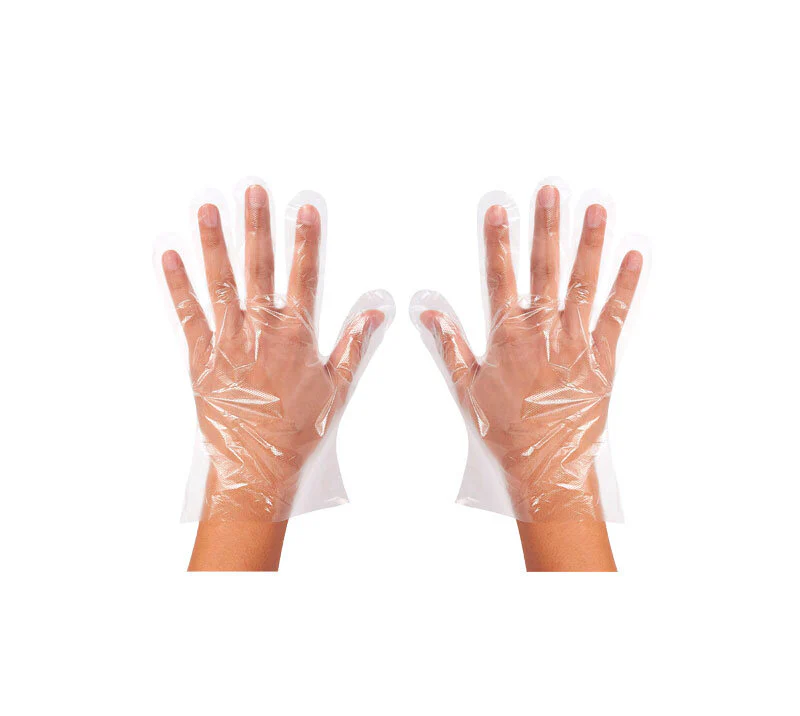 GUANTES DESECHABLES POLIETILENO HDPE DE 0,6G/PC (PACK 100 UNIDS)