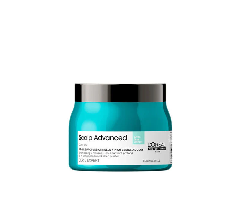 SCALP ADVANCED CLAY 6% 2 IN 1 SHAMPOO & MASK DEEP PURIFIER 500ML